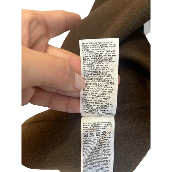 Cult Gaia X GAP Square Neckline Wool Mini Dress Brown Size 8 - Picture 12 of 13